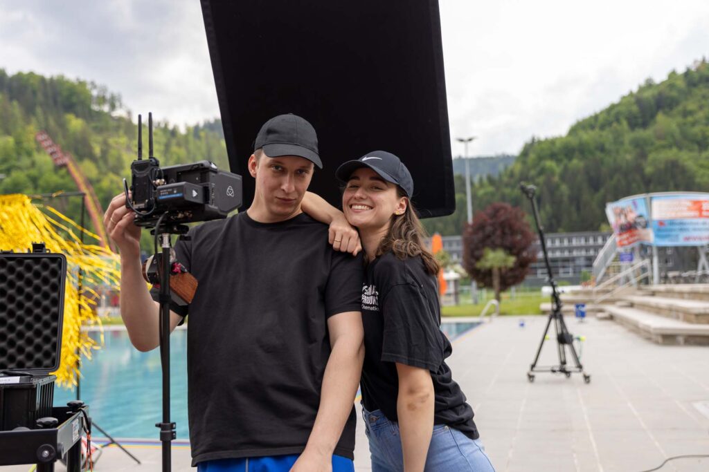 Team von LA-Cinematics bei der Videoproduktion in Kapfenberg
