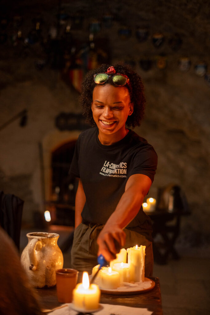 Werbefilm Produktion im Mittelalter, gedreht auf der Burg Oberkapfenberg in der Steiemark