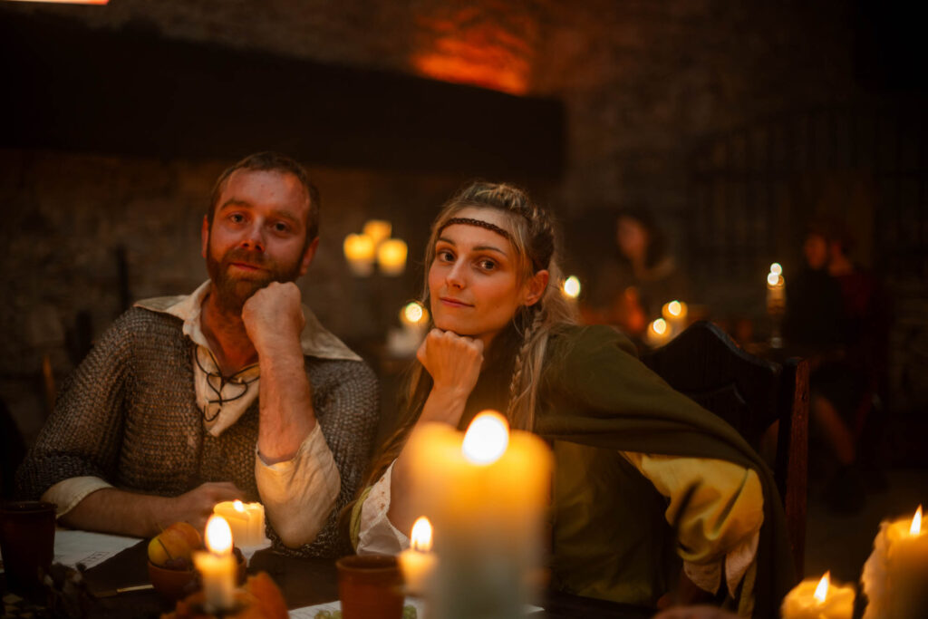 Werbefilm Produktion im Mittelalter, gedreht auf der Burg Oberkapfenberg in der Steiemark