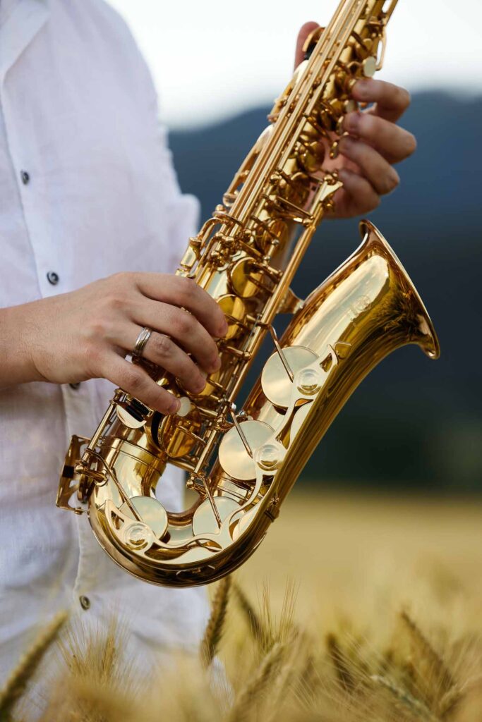 Produktfoto Fotoshooting mit Mr. Saxmania beim Dreh des Musikvideos